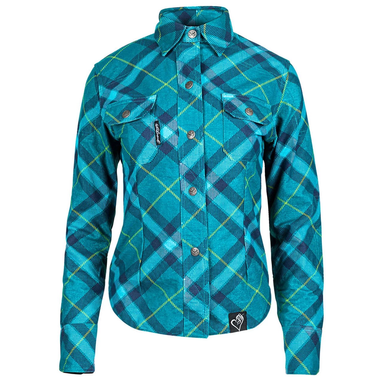 Speed And Strength Cross My Heart Women's Armored Moto Shirt - Teal 2 Speed And Strength Cross My Heart Women's Armored Moto Shirt - Teal - Image 2