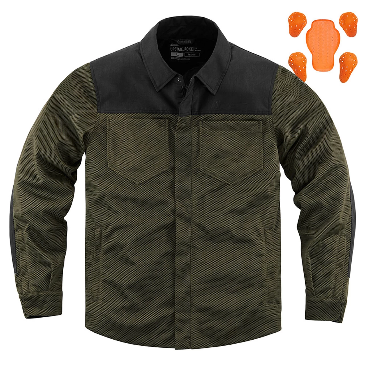 Icon Upstate Riding Shirt - Olive 2 Icon Upstate Riding Shirt - Olive - Image 2