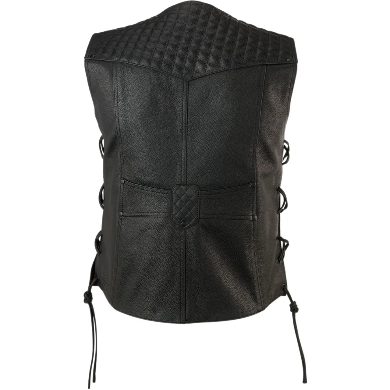 Z1R Women's Gaucha Leather Vest 2 Z1R Women's Gaucha Leather Vest - Image 2
