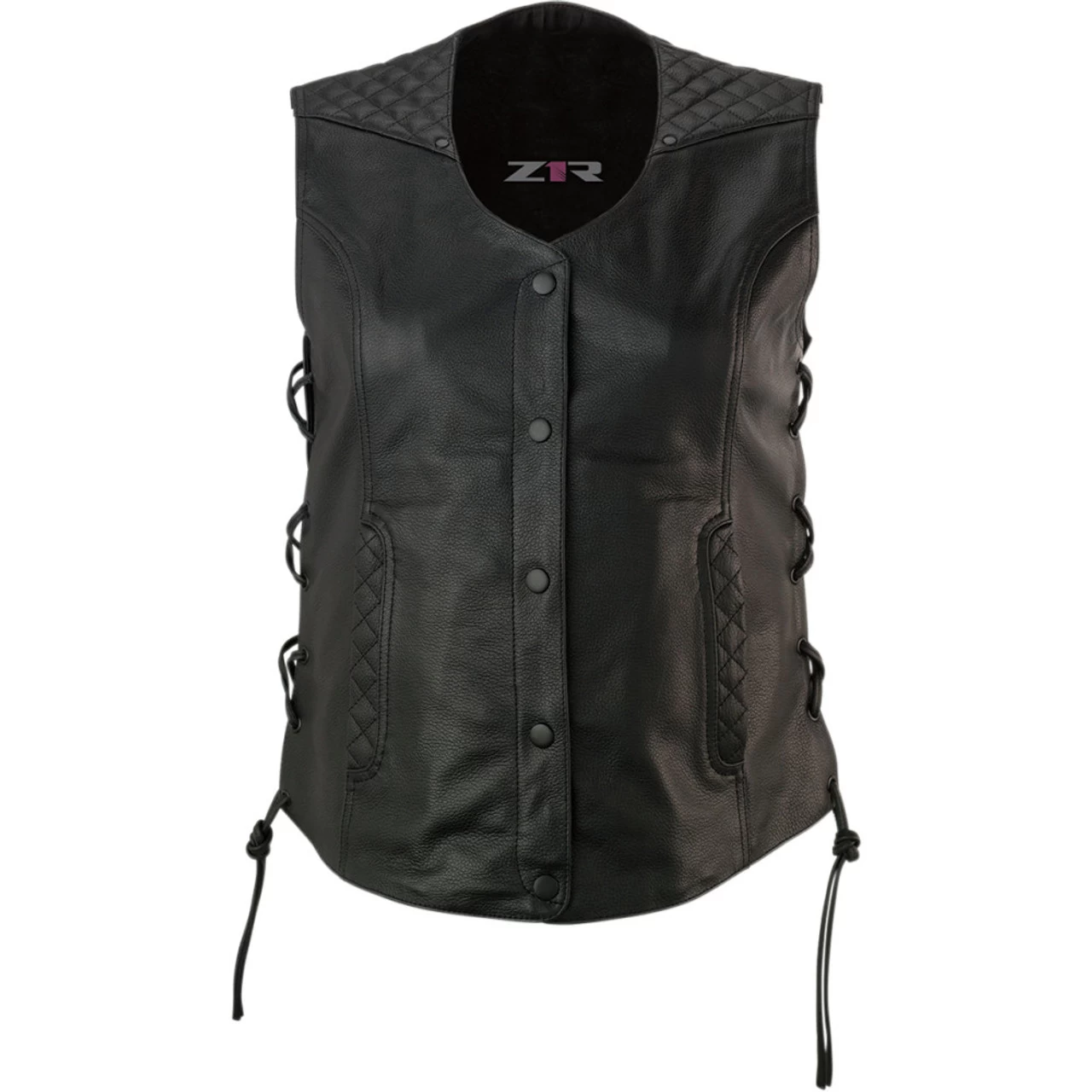 Z1R Women's Gaucha Leather Vest 1 Z1R Women's Gaucha Leather Vest