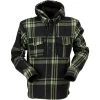 Z1R Timber Hooded Flannel Shirt - Black/Olive