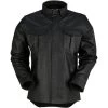 Z1R Motz Leather Moto Shirt - Black