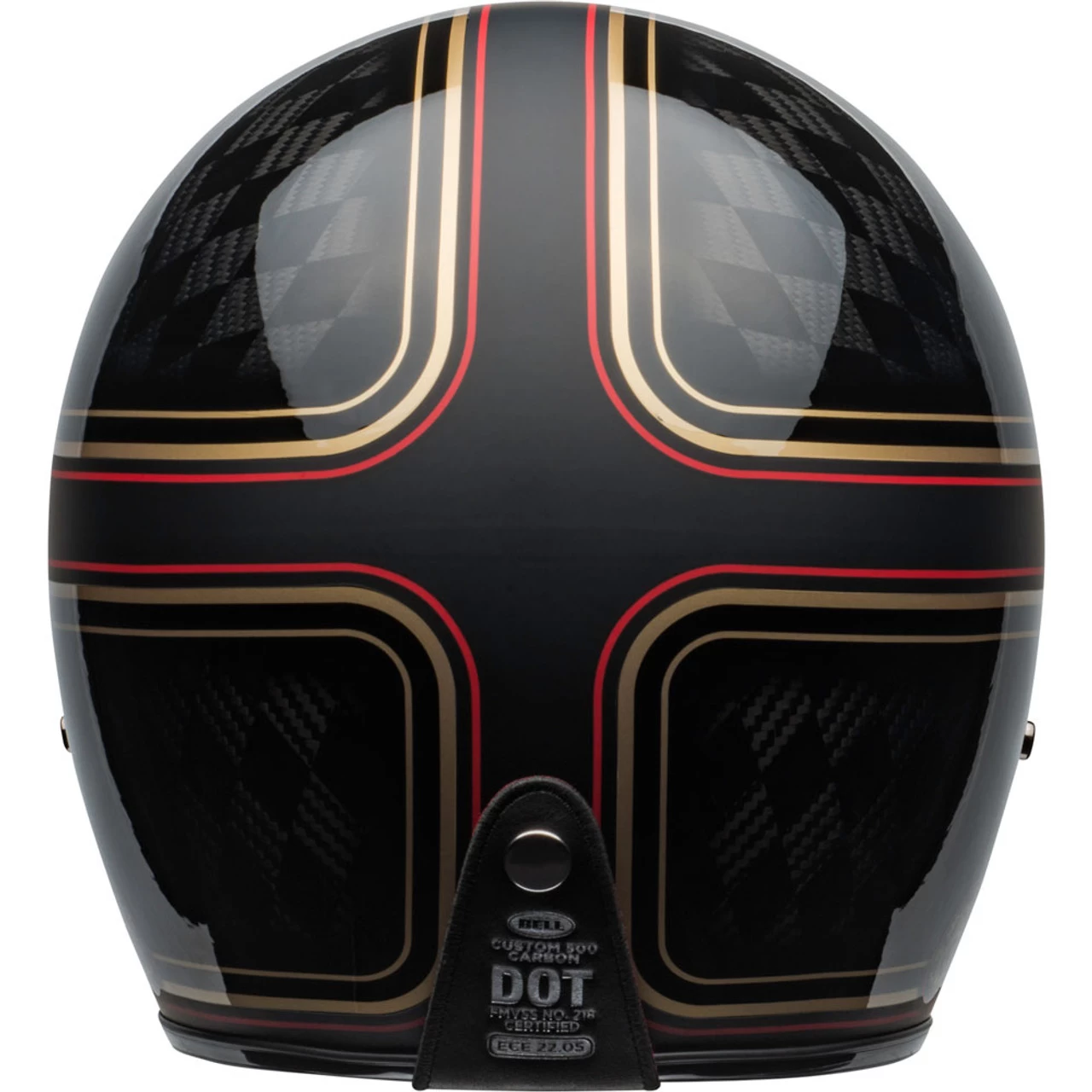 Bell Custom 500 Helmet - Carbon RSD Checkmate Matte/Gloss Black/Gold 5 Bell Custom 500 Helmet - Carbon RSD Checkmate Matte/Gloss Black/Gold - Image 5