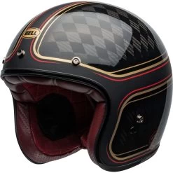 Bell Custom 500 Helmet - Carbon RSD Checkmate Matte/Gloss Black/Gold
