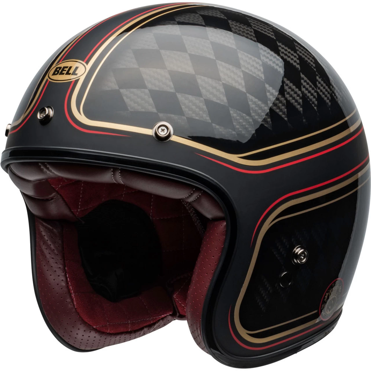 Bell Custom 500 Helmet - Carbon RSD Checkmate Matte/Gloss Black/Gold 1 Bell Custom 500 Helmet - Carbon RSD Checkmate Matte/Gloss Black/Gold
