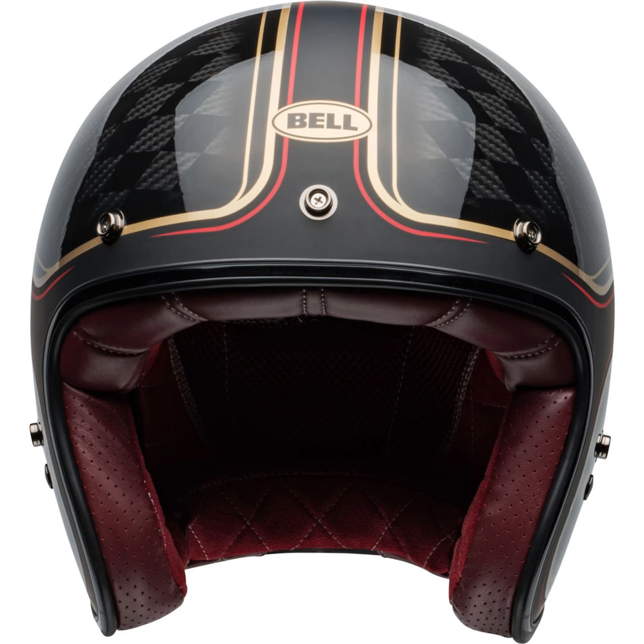 Bell Custom 500 Helmet - Carbon RSD Checkmate Matte/Gloss Black/Gold 4 Bell Custom 500 Helmet - Carbon RSD Checkmate Matte/Gloss Black/Gold - Image 4