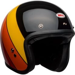 Bell Custom 500 Helmet - Riff Gloss Black/Yellow/Orange/Red -Cycling Equipment Shop bell custom 500 culture helmet riff gloss black yellow orange red front right 54305.1611949637