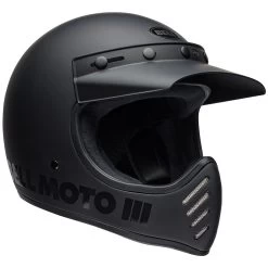 Bell Moto 3 Classic Helmet - Matte/Gloss Blackout -Cycling Equipment Shop bell moto 3 culture helmet classic matte gloss blackout front right 53147.1536152144