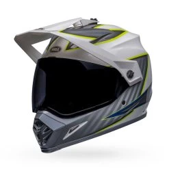 Bell MX-9 Adventure MIPS Helmet - Dalton Gloss White/Hi-Viz Yellow
