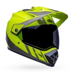 Bell MX-9 Adventure MIPS Helmet - Dash Hi-Viz/Gray -Cycling Equipment Shop bell mx 9 adventure mips motorcycle helmet dash gloss hi viz yellow gray 7 61485.1639421183