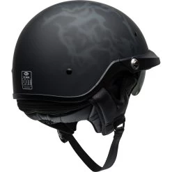 Bell Pit Boss Helmet - Flames Matte Black/Gray -Cycling Equipment Shop bell pit boss cruiser helmet flames matte black gray back right 36537.1569509630
