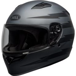 Bell Qualifier Z-Ray Helmet - Matte Gray/Black -Cycling Equipment Shop bell qualifier street helmet z ray matte gray black front left clear shield 94925.1609268120