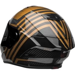 Bell Race Star Flex DLX Helmet - Gloss Black/Gold -Cycling Equipment Shop bell race star flex dlx street helmet matte gloss black gold back left 46903.1609350976