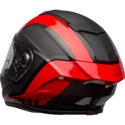 Bell Race Star Flex DLX Helmet - Tantrum 2 Matte/Gloss Black/Red -Cycling Equipment Shop bell race star flex dlx street helmet tantrum 2 matte gloss gray red back left clear shield 36385.1609349815
