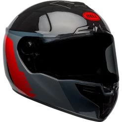 Bell SRT Helmet - Razor Gloss Black/Gray/Red -Cycling Equipment Shop bell srt street helmet razor gloss black gray red front right 81404.1611087273
