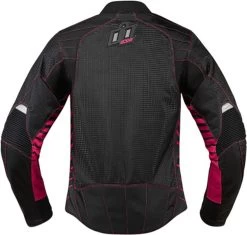 Icon Wireform Women's Textile Jacket -Cycling Equipment Shop icon womens wireform motorcycle jacket pink back 83273.1456850358