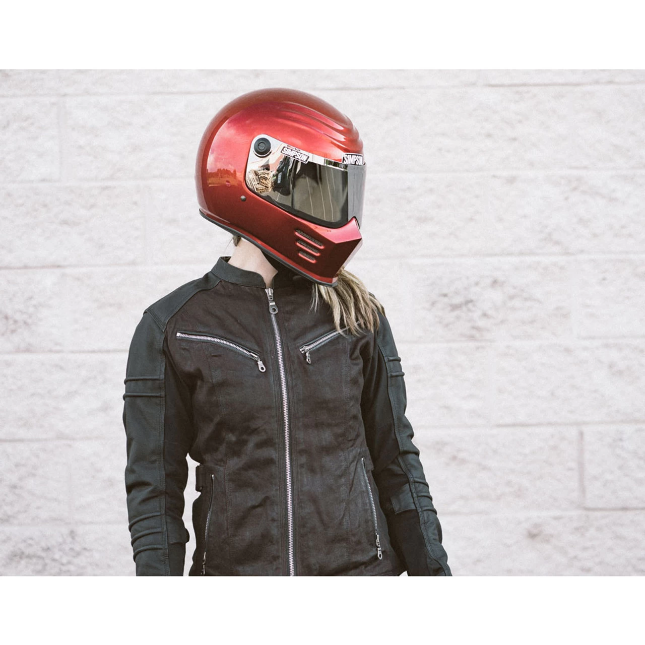 Simpson Outlaw Bandit Helmet - Candee Red 5 Simpson Outlaw Bandit Helmet - Candee Red - Image 5