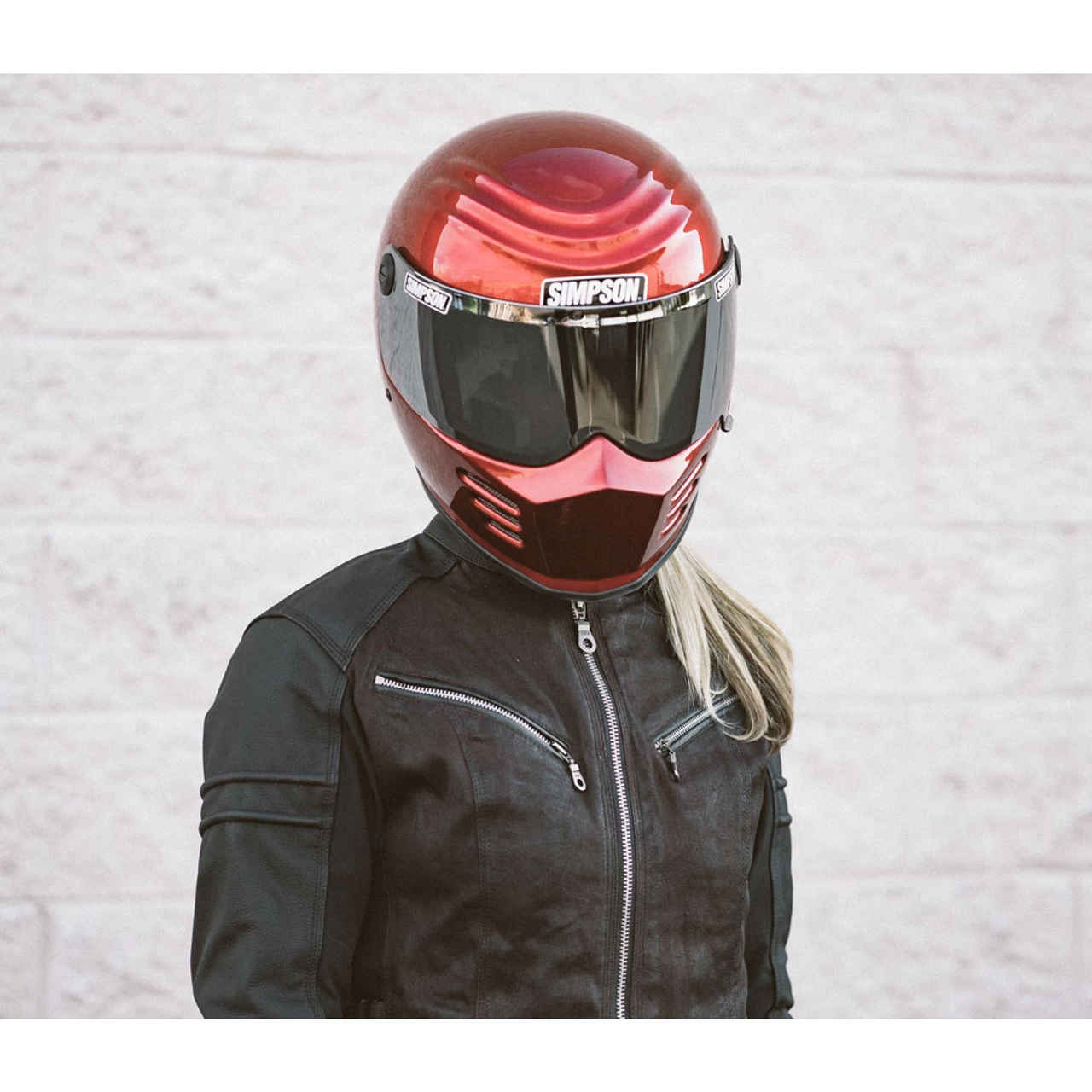 Simpson Outlaw Bandit Helmet - Candee Red 4 Simpson Outlaw Bandit Helmet - Candee Red - Image 4