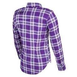 Speed And Strength Smokin Aces™ Women's Reinforced Moto Shirt -Cycling Equipment Shop speedandstrength wsmokinaces flannel motorcycle shirt prpl back3qt 66075.1434736837
